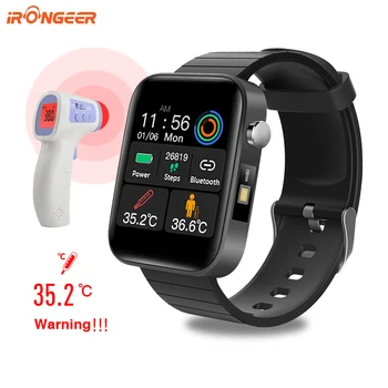 Bluetooth akıllı saat erkekler kadınlar pedometre spor bilezik spor monitör vücut sıcaklığı EKG PPG smartwatch android 2022