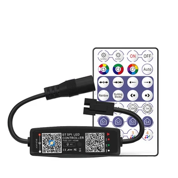 Bluetooth LED Piksel Denetleyicisi İle 28 Tuşları Uzaktan DC Veya USB Denetleyicisi İçin WS2812 SK6812 WS2811 Şerit DC5-24V