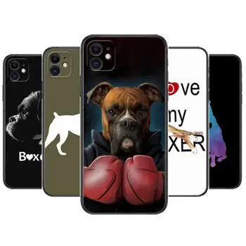 Boksör Köpek Telefon Kılıfları iphone 13 Pro Max durumda 12 11 Pro Max 8 artı 7 artı 6S XR X XS 6 mini se cep