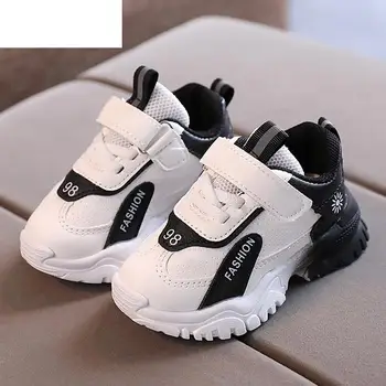 Boyutu 21-30 Çocuk Sönümleme gündelik ayakkabı Erkek Aşınmaya dayanıklı Sneakers Kızlar hafif ayakkabı Bebek Ayakkabıları Nefes