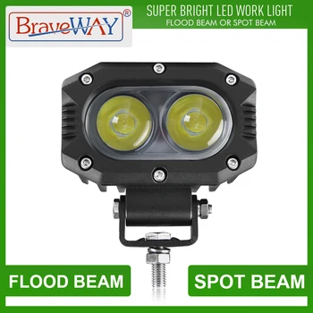BraveWay 48W LED Far çalışma ışığı OffRoad Arabalar için SUV 12V 24V LED ATV ışık Off Road aksesuarları 4x4 niva UAZ Farlar