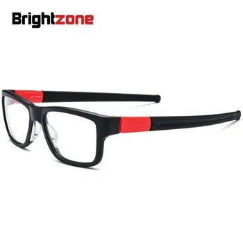 Brightzone Tr90 Hareket Çerçeve Açık Havada Bisiklet Miyopi Gözlük kaymaz Burun Erkekler Siyah Kare Gözlük Nerd Gözlük Reçete