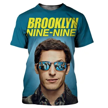 Brooklyn Dokuz Dokuz Jake Peralta Moda 3D baskılı tişört 2022 Serin Moda Brooklyn Dokuz Dokuz Tee Gömlek