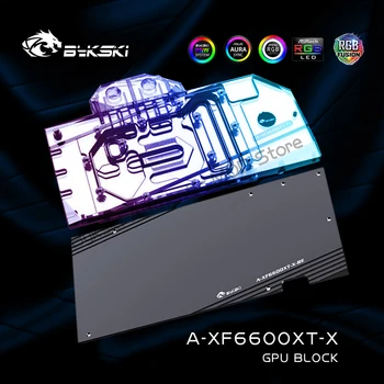 Bykski A-XF6600XT-X, GPU Su Bloğu İçin XFX Radeon RX 6600XT Speedster Merc / V2 OC Ekran Kartı Radyatör, VGA Soğutucu