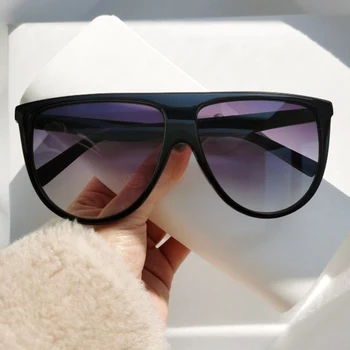 Büyük boy Düz üst Güneş Kadınlar Marka Tasarımcısı Retro gözlük lunette soleil femme Büyük Çerçeve güneş gözlüğü Vintage Gözlük