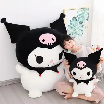 Büyük Boy Kuromi Dolması Bebek Melodi Cinnamoroll peluş oyuncak Kawaii Anime Başucu Yastık Odası Dekorasyon noel hediyesi Kız İçin