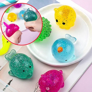 Büyük Süngerimsi Squishy Mochi stres oyuncakları Kawaii Hayvan Yumuşak Sevimli Eğlenceli Duyusal Antistres Sıkmak Oyuncaklar Çocuklar için Toz Mochi