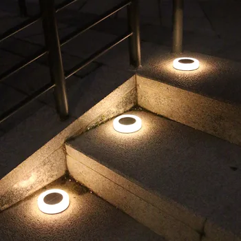 C3 LED gece lambası güneş enerjisi gömülü ışık güneş merdiven lambası çim YardGarden açık yol zemin zemin kaplaması altında ışık