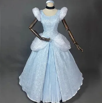 Cadılar bayramı Külkedisi Elbise Yeni Yüksek Kalite Cosplay Prenses Kostüm Yetişkin Lace Up Korse Düğün Akşam Parti Balo