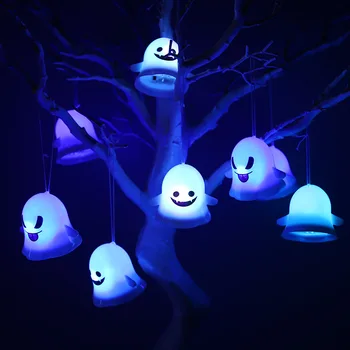 Cadılar bayramı renkli hayalet gece lambası Asılı Olabilir Mini Led Lamba Yatak odası Bar Dekorasyon Süs Cadılar Bayramı Partisi dekor malzemeleri
