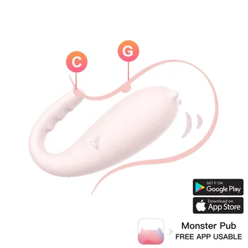 Canavar Pub 1X Bluetooth APP Uzaktan Kumanda G-spot vibratörler sınırsız Mesafe kadınlar için yetişkin seks oyuncakları akıllı ısıtma