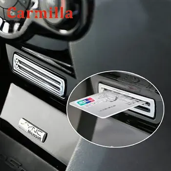 Carmilla ABS Krom Araba Merkezi posta kartı Park Yuvası Pullu Trim Sticker Ford Fiesta için MK7 2009-2014 İç Aksesuarları