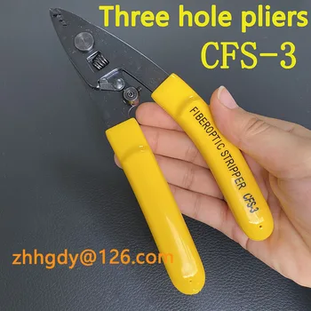 CFS-3 Fiber Optik Alet Stripper optik kablo soğuk ekleme ve sıcak eritme araçları üç boyunlu pense CFS 3 Delik tel sıyırma