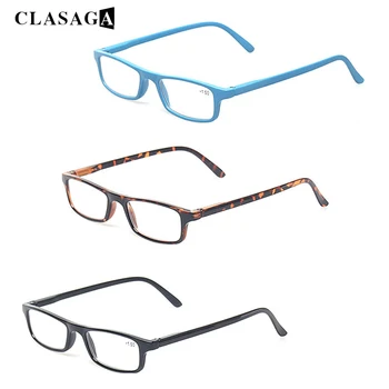 CLASAGA 3 Paket okuma gözlüğü Erkekler ve Kadınlar HD Görüş Gözlük Presbiyopi Büyüteç Dikdörtgen Çerçeve Dekoratif Gözlük