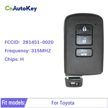 CN007148 281451-0020 Akıllı Uzaktan Anahtar 3 Düğme HYQ14FBA Toyota Corolla İçin Kontrol 312/315/434MHz