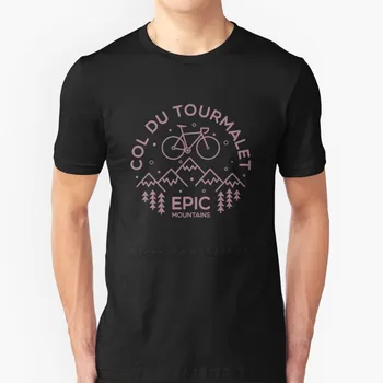 Col Du Tourmalet-Granat Baskı T Shirt Yeni Yaz Moda Rahat Pamuk Yuvarlak Boyun T Gömlek Tourmalet Dağ Bisikleti Bisiklet
