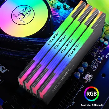 COOLMOON RAM soğutucu soğutucu 5V 3PİN ARGB soğutucu Adreslenebilir soğutma yeleği ısı Emici radyatör DDR3 DDR4 masaüstü bilgisayar Ram Bellek