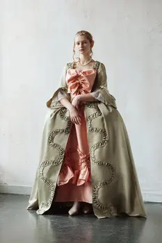 CostumeBuy 18th Yüzyıl Avrupa Rokoko Balo Elbise Kadın Marie Antoinette Barok Balo Müşteri Için L920