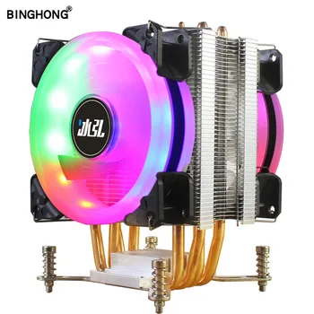 Cpu Fan Soğutucu Sistemi 4 ısı Borusu Soğutucu 4pin LED RGB PWM Olmadan 12v Soğutma Fanı Intel X79 X99 X299 LGA2011 Ve 2011-V3