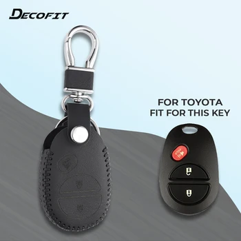 Deri Anahtar Kapak Toyota Sienna Tacoma Tundra Sequoia Uzaktan Yedek Vaka Araba Styling Anahtarlık Keybag Kabuk Fob