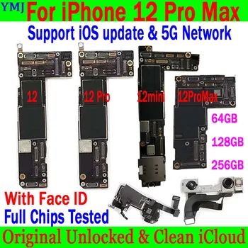 Destek güncelleme ve 4G / 5G iPhone 12 Pro Max 12 mini 13 Anakart / No Yüz KİMLİĞİ Orijinal kilidini Hiçbir icloud Mantık Kurulu 100 % Tes
