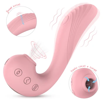 Dil Emme Vibratör Kadınlar için Enayi Klitoris Klitoris Stimülatörü G-spot Titreşimli Yapay Penis Oral Yalama Yetişkin Seks Makinesi Oyuncakları XXX