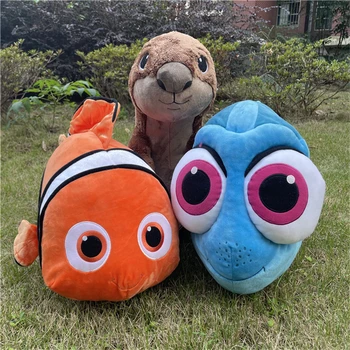 Disney 55 cm=21.5 inç büyük büyük boy Dory Peluş Balık Palyaço Balığı Nemo ve Dory Karikatür Anime Peluş yumuşak oyuncaklar çocuklar için