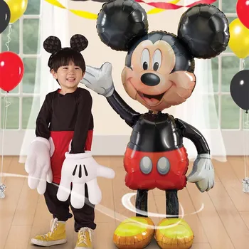 Disney Mickey Mouse Minnie Parti Balonları Bebek Mutlu Doğum Günü Partisi Süslemeleri Çocuklar Oyuncak Hava Globos Hediye Balonlar 