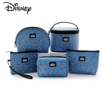 Disney Orijinal Yeni Mickey kadın Kozmetik Çantası Yüksek Kaliteli Büyük Kapasiteli Lüks Marka Seyahat Kozmetik Çantası Depolama bozuk para cüzdanı