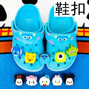 Disney Çizgi Film Karakterleri ayakkabı tokası Mickey Pooh Dikiş PVC Sneakers Aksesuarları Fit Croc Takılar Jıbz Süslemeleri Çocuklar Hediyeler