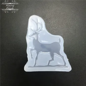 DIY hayvan geyik şekli silika jel kalıp kek dekorasyon aracı kristal damla tutkal yapma aracı el sanatları reçine kalıp