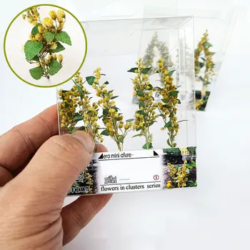 DIY HO Ölçekli Model Sahne Mini Bitki Yaprakları Sonbahar Sahne Ağacı Küçülen DIY Bitki Peyzaj Platformu Askeri Asker Yapı