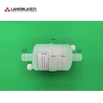 Diyot lazer ve IPL Lazer ve Tıbbi Lazer için Tek Kullanımlık Kapsül Su Filtresi / PU Tüp Kullanımı için