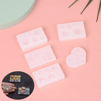 Dollhouse Miniature Chocolate Cookie Molds Dolls DIY Cream Biscuit Silicone Mold Accessory игрушки для детей