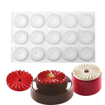 Dorıca 15 Delik Origami Tasarım çikolatalı mus Kek Kalıbı Silikon Kalıp Kek Dekorasyon Araçları Mutfak Bakeware