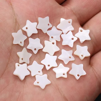 Doğal Beyaz Kabuk Kolye Küçük Yıldız İnci Zarif Takılar Takı Yapımı İçin DIY Küpe Kolye Aksesuarları
