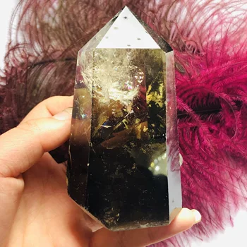 Doğal Dendritik Kuvars Kristal Taş mineral örneği Değnek Noktası Kristal Kule Şifa Ev Dekorasyon Koleksiyonu