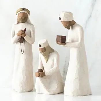 Doğuş Figürler Set İsa Noel Süs Sahneleri Rakamlar Doğuş Istikrarlı Sahne Ev Dekor için Noel Paskalya Malzemeleri