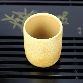 Dropship Doğal Bambu Su Bardağı El Yapımı Bambu Su Bardağı Bambu Yuvarlak çay fincanları içme kapları Bardak Bambu Koku