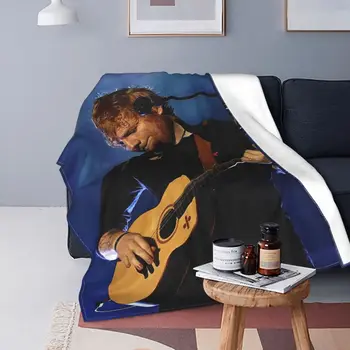 Ed Sheeran Battaniye Kadife Tüm Sezon Sanat 3D Baskı Çok fonksiyonlu Hafif Atmak Battaniye Kanepe Kanepe Yatak Örtüsü