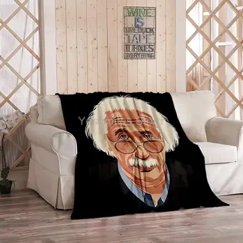 Einstein Battaniye, Peluş ve Sıcak Ev Yumuşak Rahat Taşınabilir Bulanık Atmak Battaniye Kanepe Yatak Kanepe, bu Albert Einstein Potrait