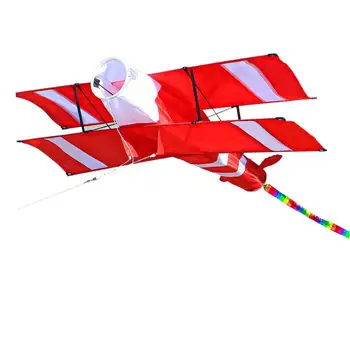 Ekose Kumaş Günlük Kırmızı Uçak Şekli Uçurtma Kullanımı kolay Uçan Uçurtma Üç Boyutlu Hediye için