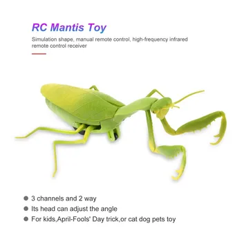 Elektrik Kızılötesi Uzaktan Kumanda Mantis Şekil Korkunç Numara Mantis Böcek Mini RC Çocuklar Şaka Oyuncak Gerçekçi Oyuncaklar Taklit 