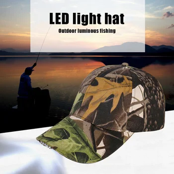 Eller Serbest Kap Far parlak LED ışıkları Unisex beyzbol şapkası El feneri Şapka Olta Ayarlanabilir Erkek Şapka Açık