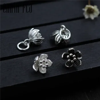 Emith Fla 100 %925 Ayar Gümüş Çiçek Küçük Kolye Vintage Zincir Kolye ve Bilezik Moda takı Yapımı