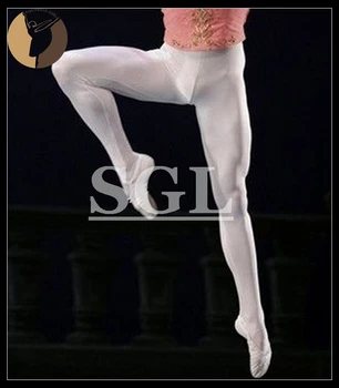 Erkek Bale Pantolon Adam Performans Çorap Çingene Pantolon Erkekler İçin Profesyonel Dans Aksesuarı Beyaz Siyah Renk EL2007