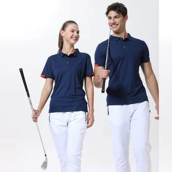 Erkek Golf Kıyafeti Erkekler Çabuk Kuruyan Nefes günlük t-shirt Kadın Golf Giyim Açık Spor Golf Eğitim Gömlek