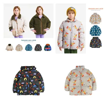 Erkek Kışlık Mont BC Marka 2022 Yeni Kış Çocuk Giyim Tasarımcısı Sıcak Bebek Ceket Toddler Kız moda üst giyim Ay Baskı Dış Giyim