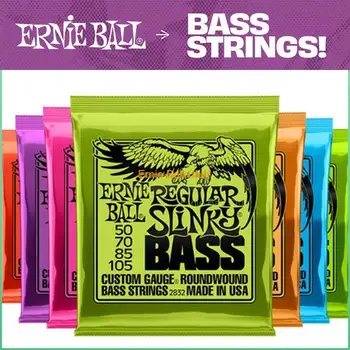Ernie Topu Bas dizeleri Düzenli Slinky Nikel kaplama Pas geçirmez 5 4 bas dizeleri Müzik aletleri 2832 2834 2835 ışık 50-105