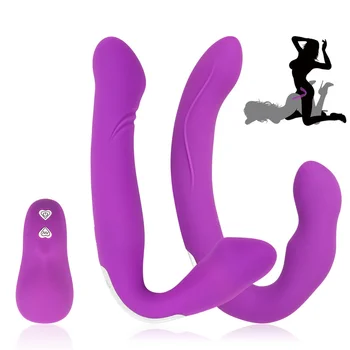 Erotik Kablosuz Straplez Strapon Dildo Vibratörler Uzaktan Kumanda Pegging Dick Lezbiyen Strap-on Penis Yetişkin Seks Oyuncakları kadın için